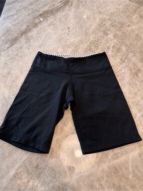 Older Lululemon athletica Black High-Rise Athletic Bike Shorts